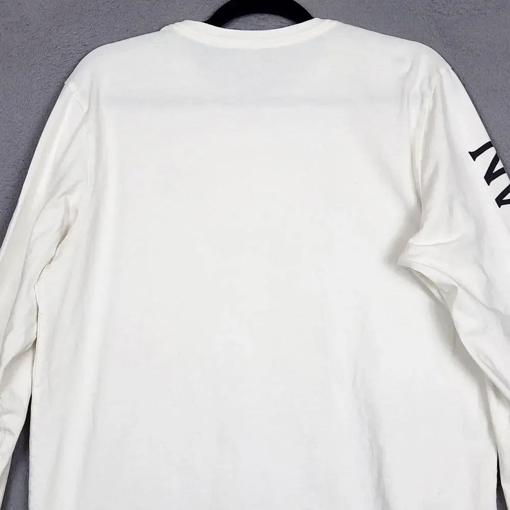 Jordan Shirt Mens Large White Long Sleeve Nike Air Jumpman Classics AT8897-100